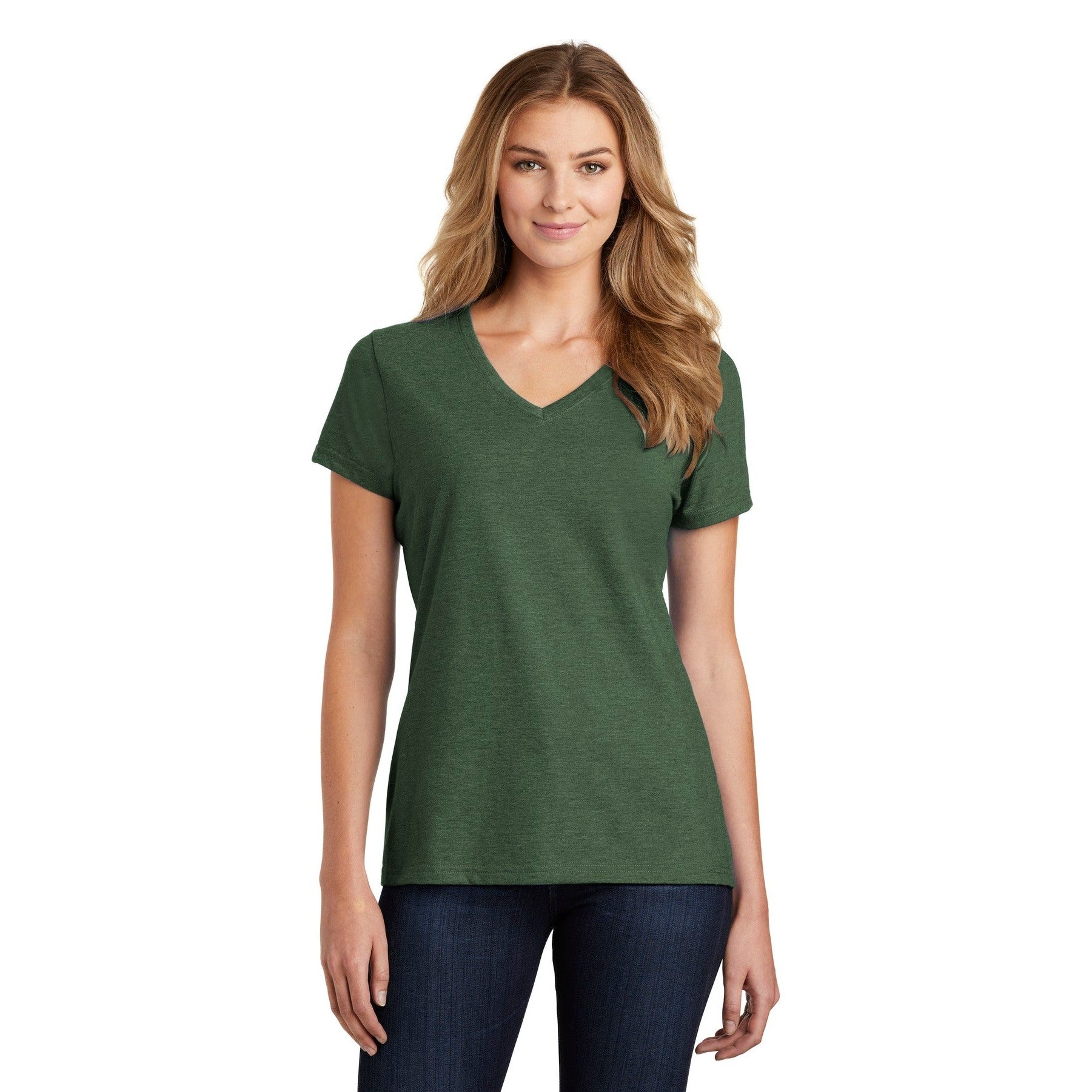 Port & Company-Port & Company ® Women's Fan Favorite ™ Blend V-Neck Tee. LPC455V-MedTech-4